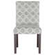 Clary Cotton Upholstered Parsons Chair in Beige/Brown