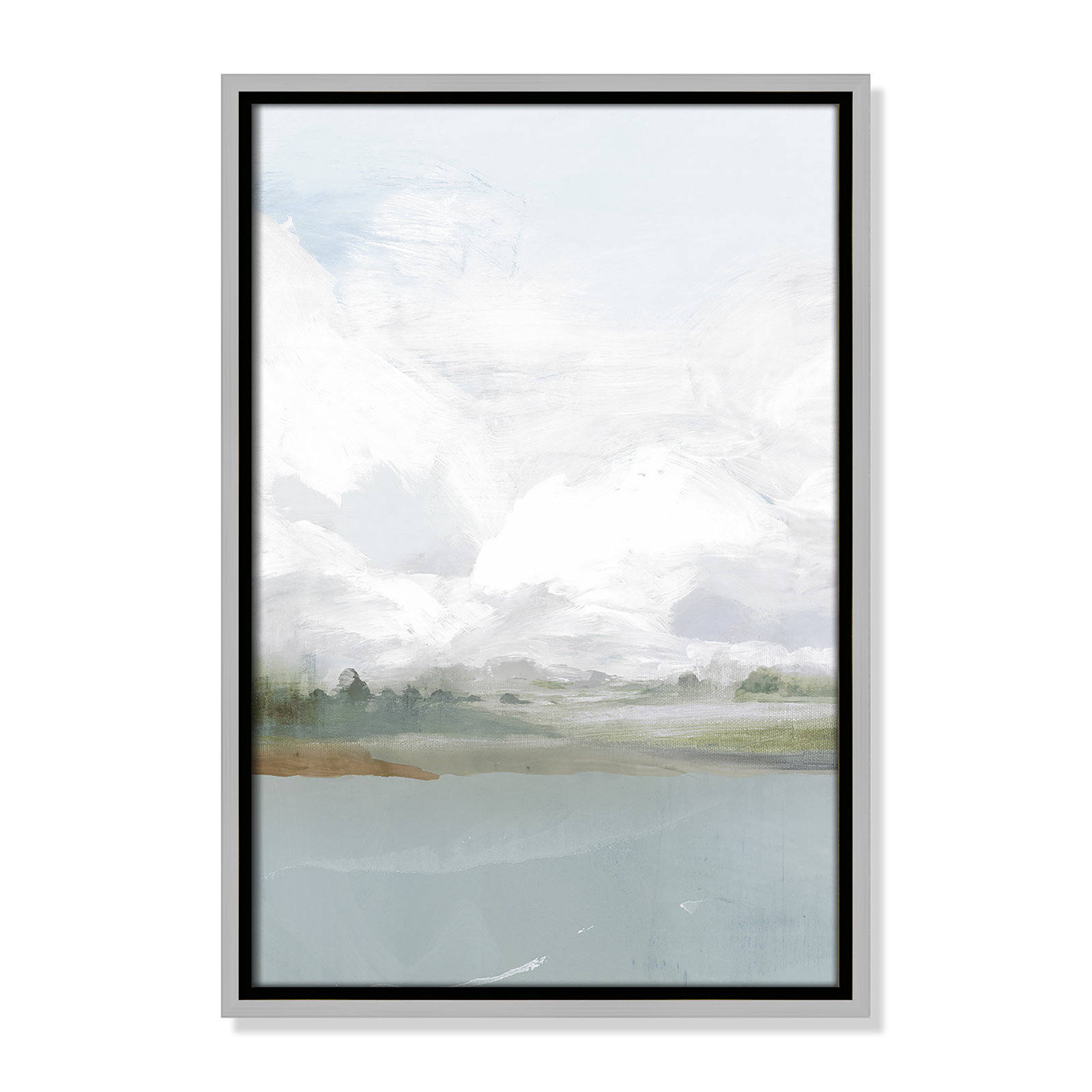 All Shore Painting, 19.5" H x 13.5" W, Silver