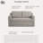 Serta Harvey 66.1" Full Size Convertible Sleeper Loveseat with Pop-Up Bed, Textured Woven-100114428