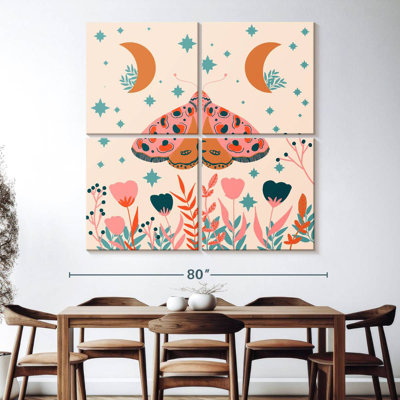 Lune et papillon de nuit Brampt