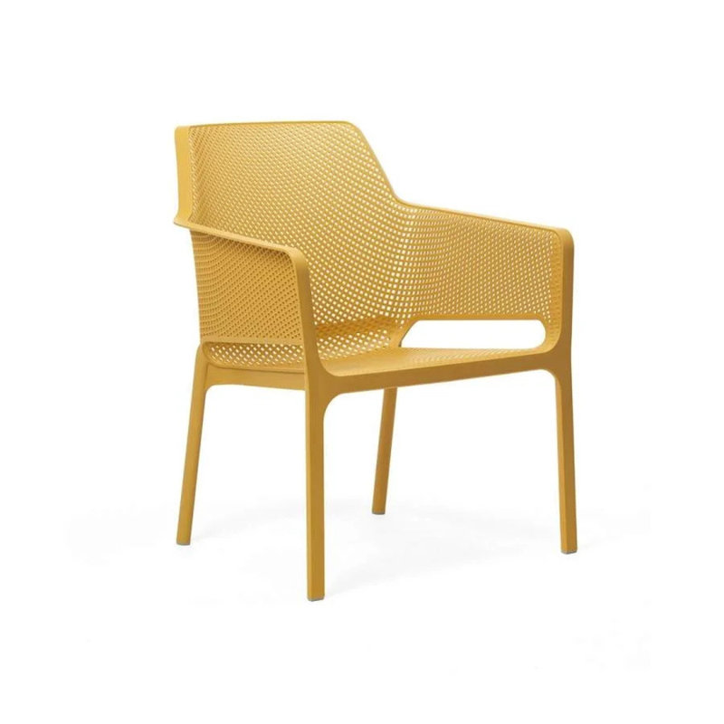 Net Outdoor Lounge Chair, Mustard