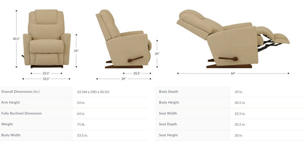 La-Z-Boy Sparrow Manual Rocker Recliner with iClean Cover | Wayfair