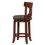 Tabouret de bar pivotant rembourré de 66 cm (26 po) avec cadre en bois massif et siège en similicuir pour la cuisine-122554616-122162265-126923438