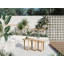 Small Round Teak Outdoor Cross Legs Nesting Side Table