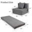 Canapé-lit futon, canapé-lit en mousse viscoélastique haute densité avec coussin moelleux, canapé-lit pliant, gris foncé-1621026854