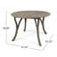 Élégante table circulaire d'extérieur en bois d'acacia, pour tout ensemble de patio-1860984971