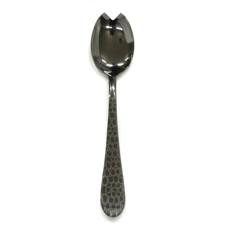 Coccodrillo Salad Serving Spoon - 12 Pieces - Ice, Oro-nero