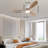 Jameison 52 Inch Modern Ceiling Fan with Dimmable Light 6-speed Adjustable Noiseless