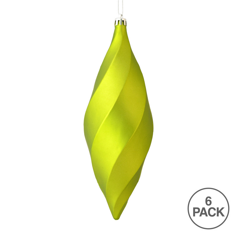 Ornement en forme de tourbillon mat 8 po, Lime