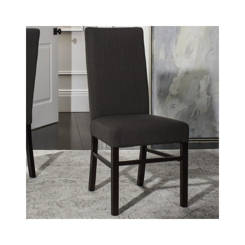 Chaise rembourrée Ardell, Brun charbon