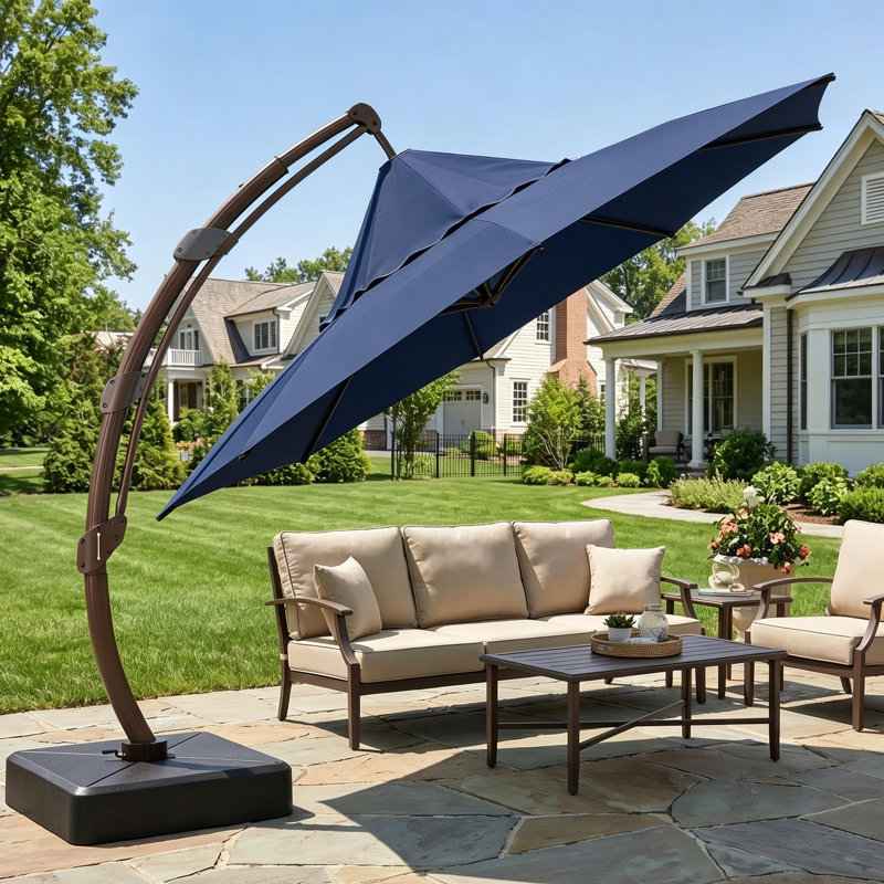 Parasol déporté de 3,35 m avec base, Marine