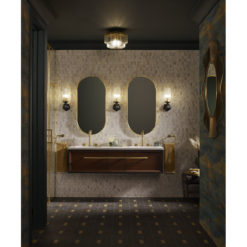 Occasion 3-Light Flush Mount, Brushed Moderne Brass