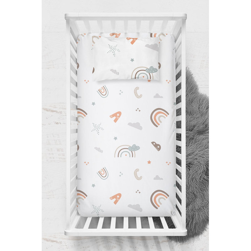 Ensemble de draps-housse Ranforce Baby, Rose 2