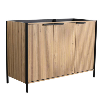 Coffee 48" Bathroom Vanity - Plywood, Extra Storage, Modern Style In Copious Shelf