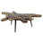 Upton Wood Handmade Live Edge Top Brown Coffee Table with Black Metal Tripod Legs