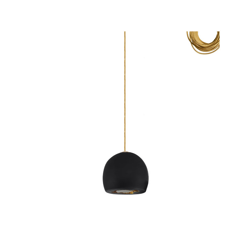 Geode 1 - Light Pendant, Matte Black/Brass