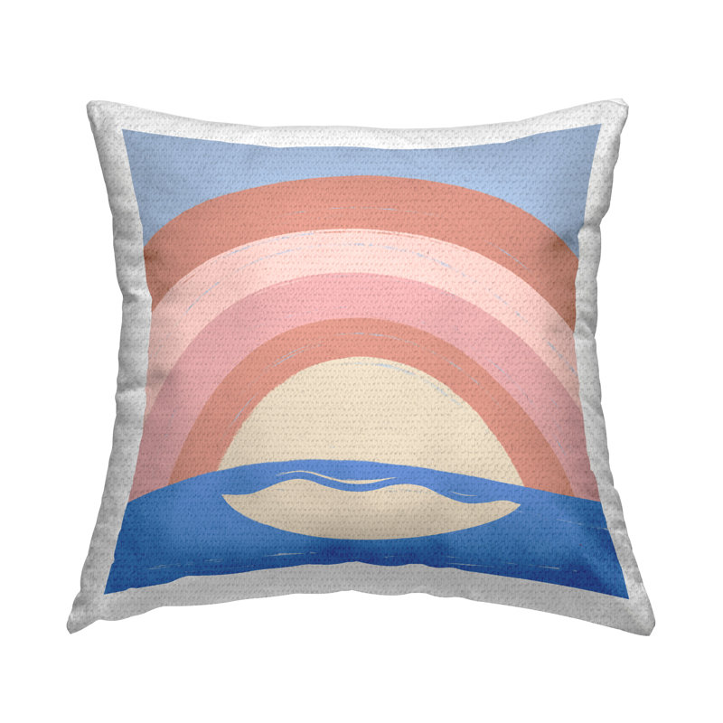 Coussin décoratif d'extérieur Ocean Rainbow Reflection