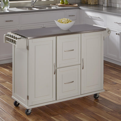 Chariot de cuisine avec plateau en acier inoxydable Aftonshire