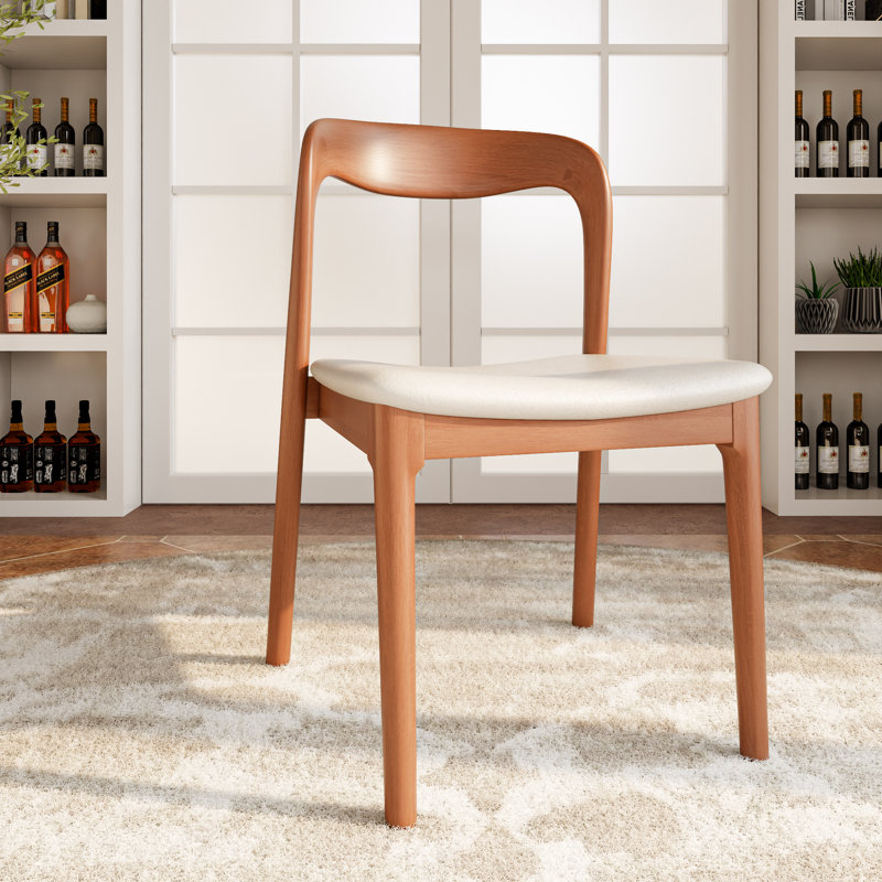 Ensemble de table de salle à manger à forme florale en bois massif avec chaises 4/6 en bois massif Tinisha, 7
