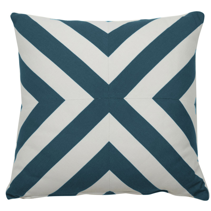 Halo Indoor/Outdoor Throw Pillow Cover & Insert, 22" x 22", Peacock