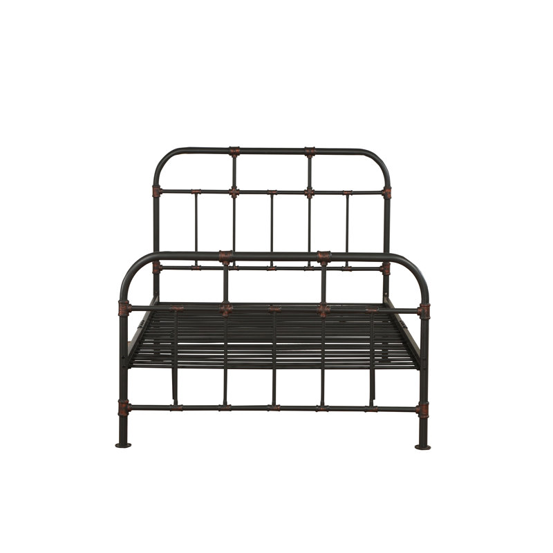 Gaines Metal Full Platform Bed, Sandy Grey