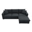 Canapé modulaire moderne avec coussins décoratifs, ensemble de canapé en forme de L en nuage, tissu en polyester confortable, repose-pieds mobile pour divers espaces