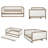 Full Size Daybed With Twin Trundle - 600 Lbs Capacity, Wood Frame - White Linen Upholstery