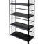 Bibliothèque à 5 coins en métal, hauteur de 64 po, noir - Maximisez le rangement de votre pièce. Facile à assembler pour une utilisation polyvalente, cette grande bibliothèque offre un espace de rangement précieux pour le bureau, le salon, l'installation.