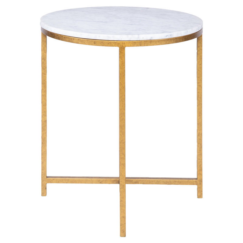 Marble Frame End Table, Royal Gold