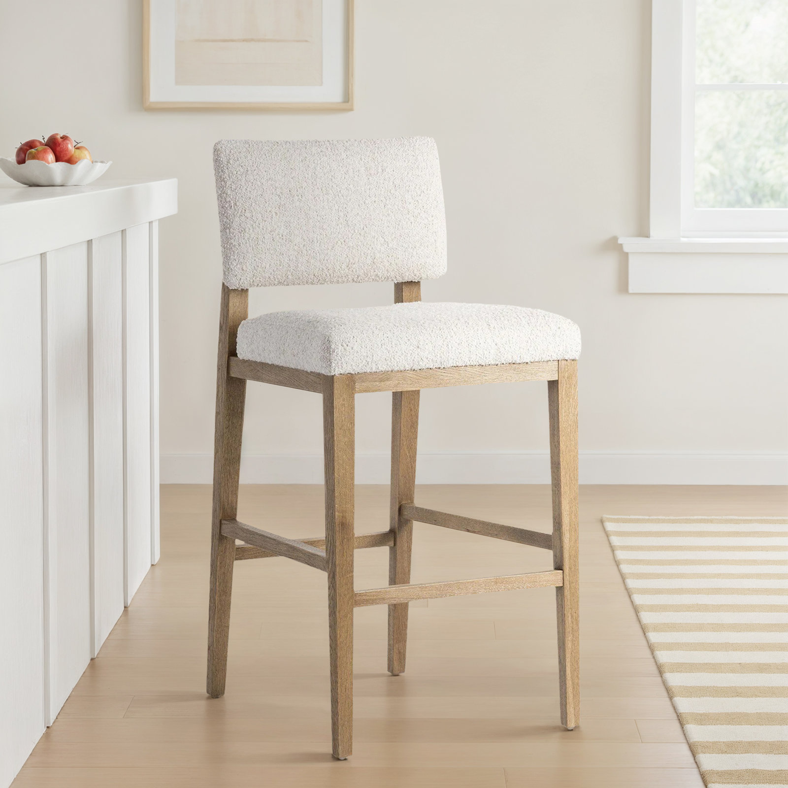 Sokrates Bar Stool, Bar Stool (31.25" Seat Height), White