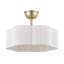 19.7" Scalloped Rope Ceiling Fan with Light Kit and Remote Control