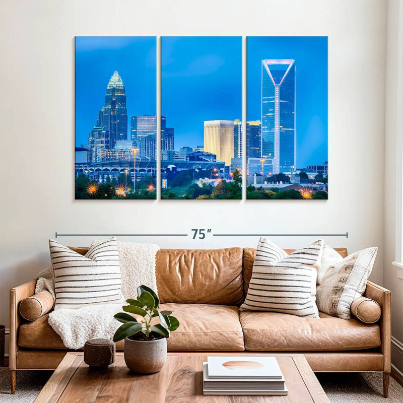 Rorry Charlotte City Skyline, 42" H x 65" W
