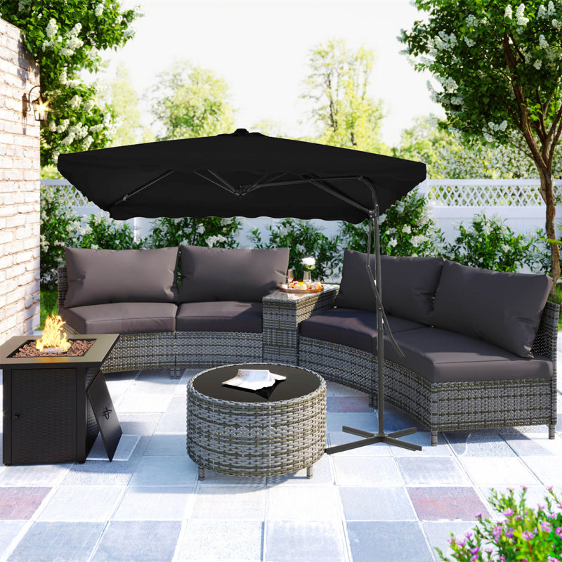 Montserrat 250cm Market Parasol, Black