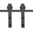Steel Standard Single Door Barn Door Hardware Kit