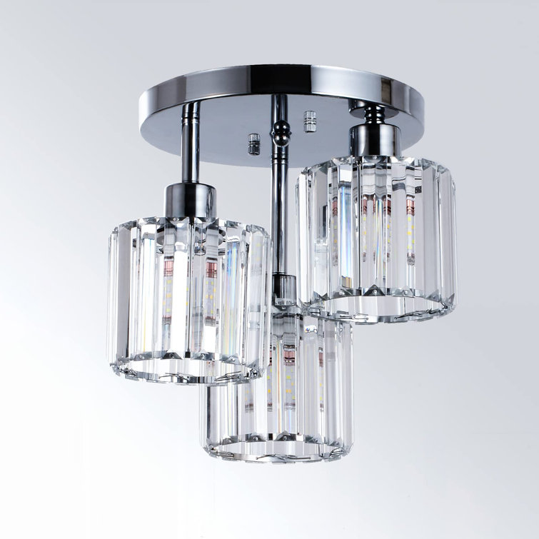 Crystal Semi Flush Mount Ceiling Light