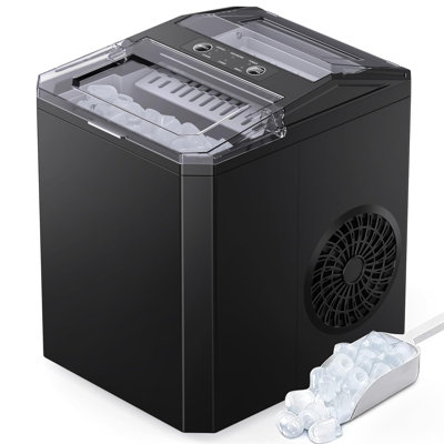 26lbs Countertop Bullet-Shape Ice Maker, 9 Cubes Make in 6 Mins, 2 Sizes of Bullet Ice on Fridge.com