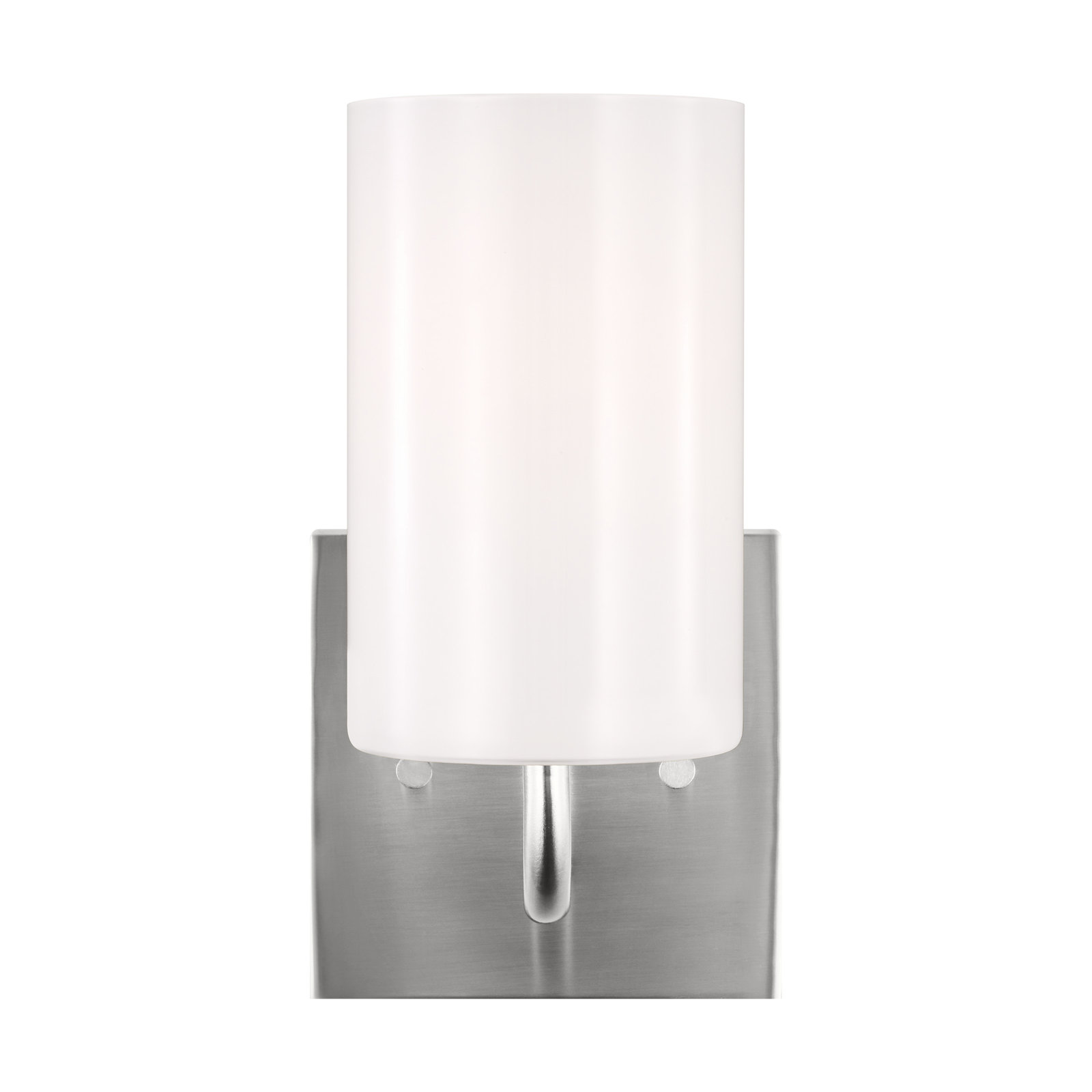 Single Dimmable Vanity Light, Brushed Steel, No
