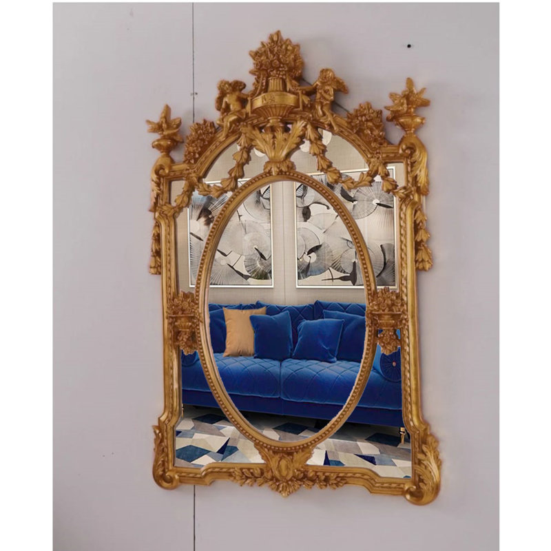 Solid Wood Rectangle Floor Mirror