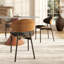 Ensemble de salle à manger de style Mid-Century Alverez avec chaises d'appoint rembourrées en éponge-617643676-617643650-619452689