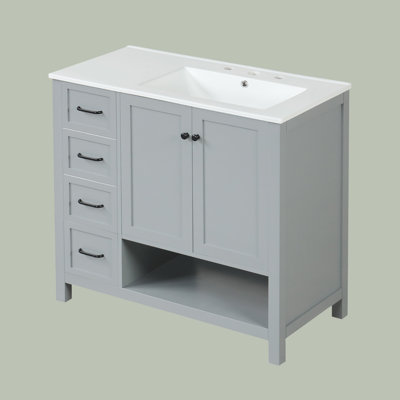 Meuble-lavabo 36 po avec lavabo en céramique
