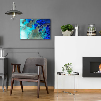 Art mural en verre acrylique épique «Reef Resson» par Petra Meikle de Vlas, 24 po x 16 po