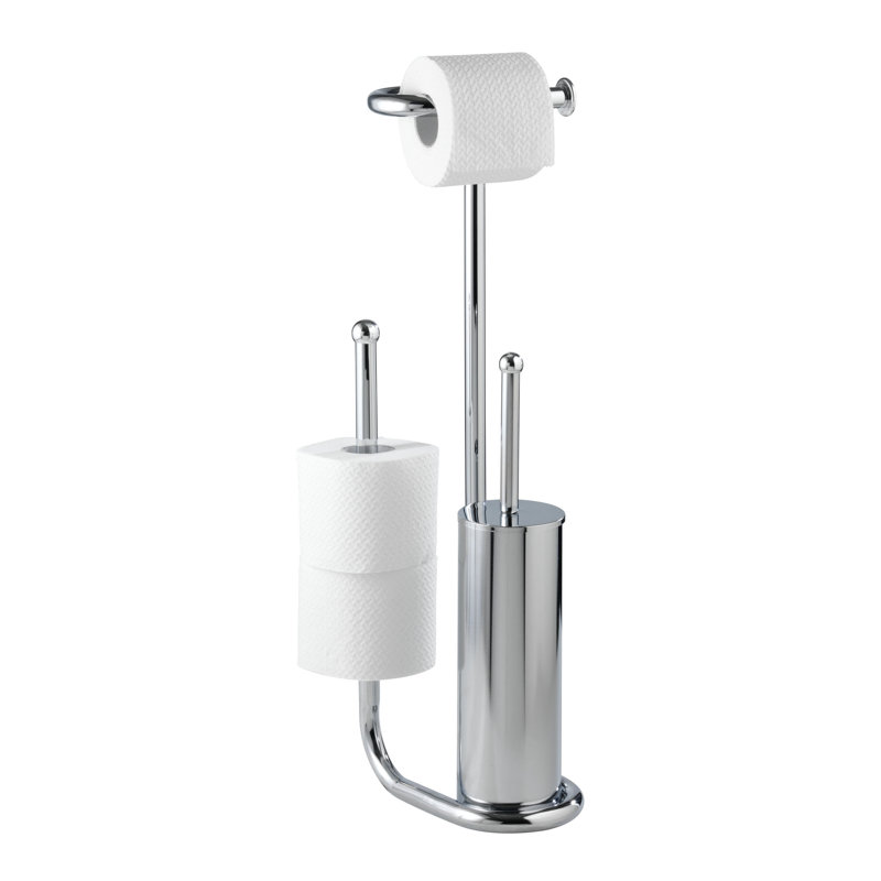 Universalo Freestanding Toilet Roll and Brush Holder