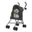 Poussette pour animaux de compagnie pour petits chats avec ventilation en filet, conception pliable légère, porte-gobelet, noir