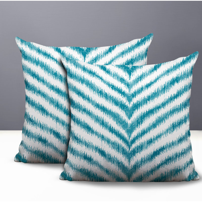 Coussin intérieur / extérieur Scaro, 18x18, Turquoise
