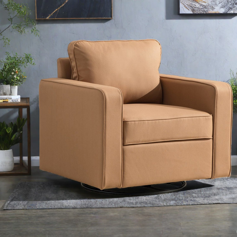 Chaises d'appoint pivotantes de rangement, fauteuil club moderne en polyester pour la maison