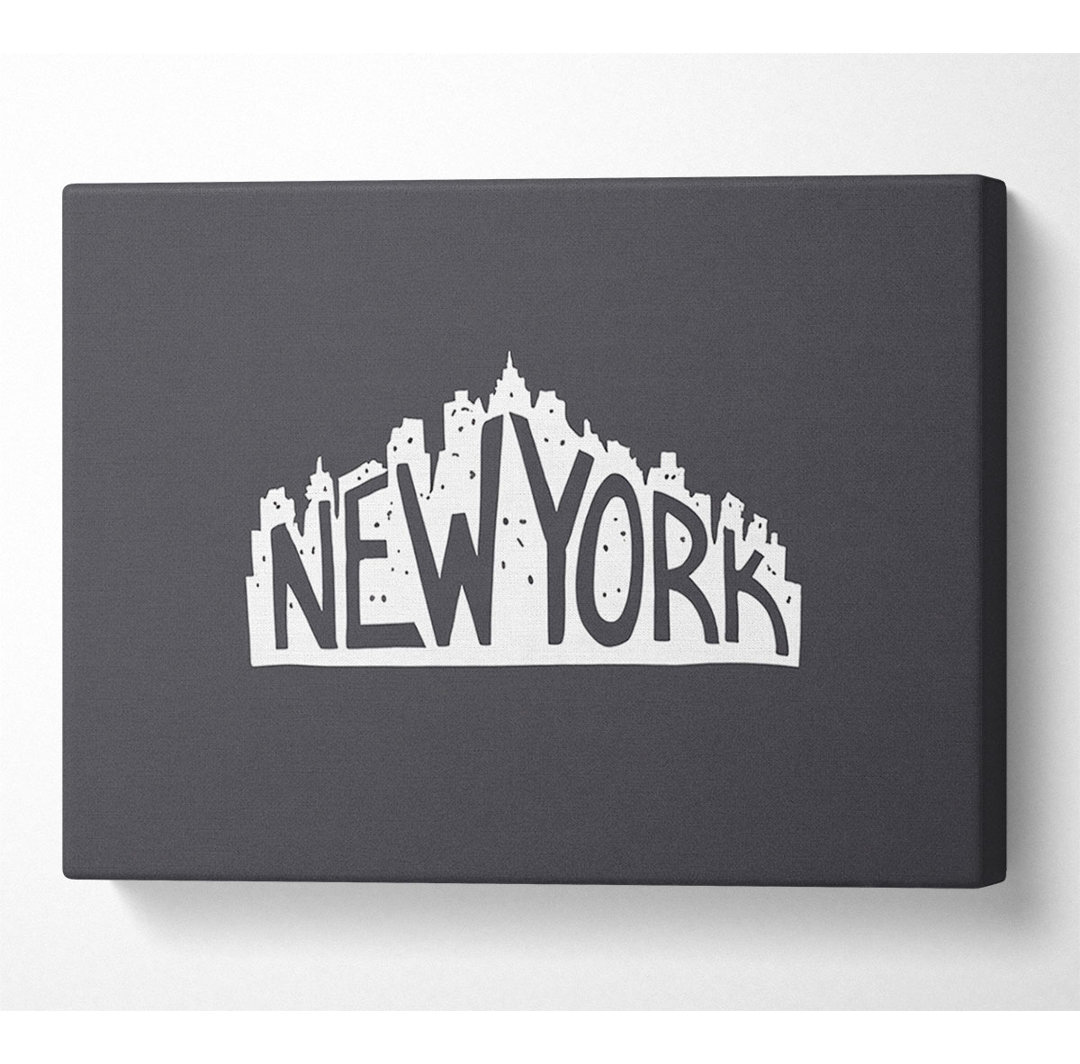 New York - Wrapped Canvas Typografie