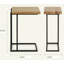 Petite table d'appoint en forme de C