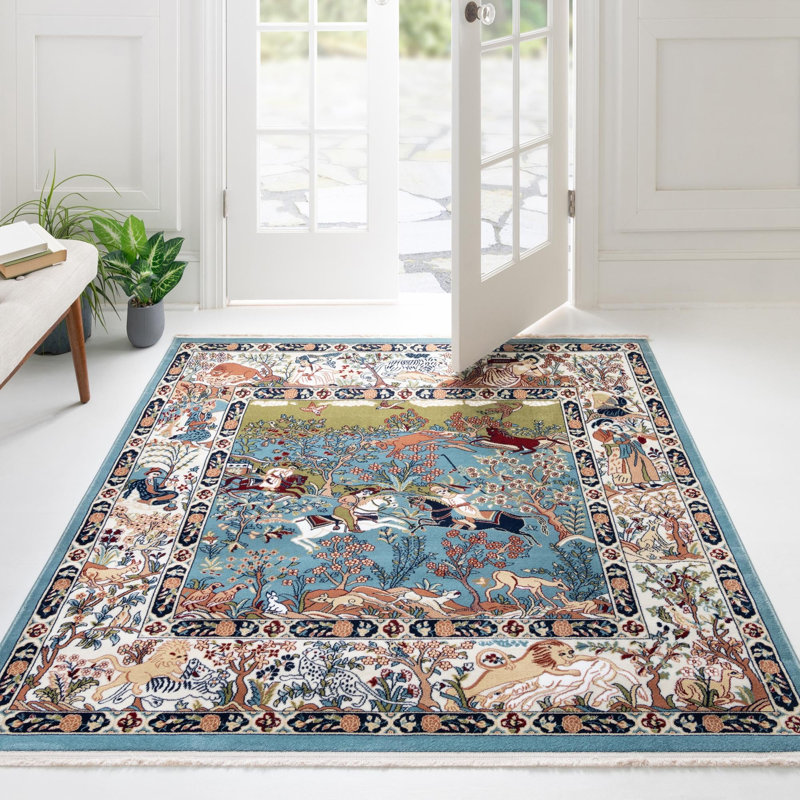 Kelayeh Oriental Indoor Rug, Square 4'