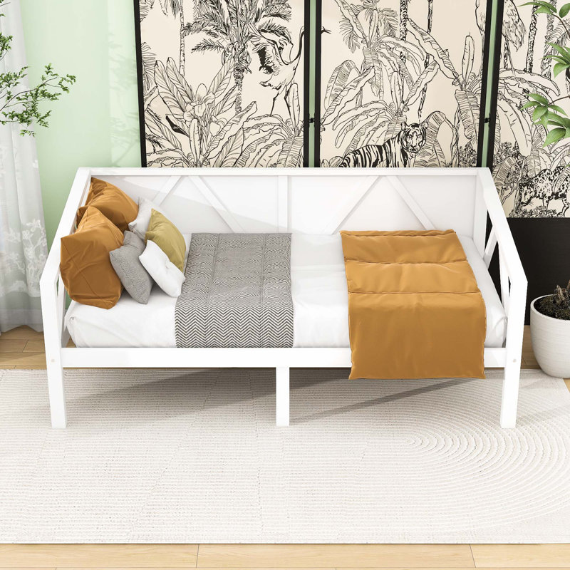 Daybed with Wood Slat Support, Twin, White
