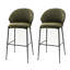 Chaise d'appoint à dossier noir et vert uni (ensemble de 2)-1239055957-1239055956
